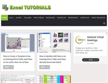 Tablet Screenshot of exceltutorials.net